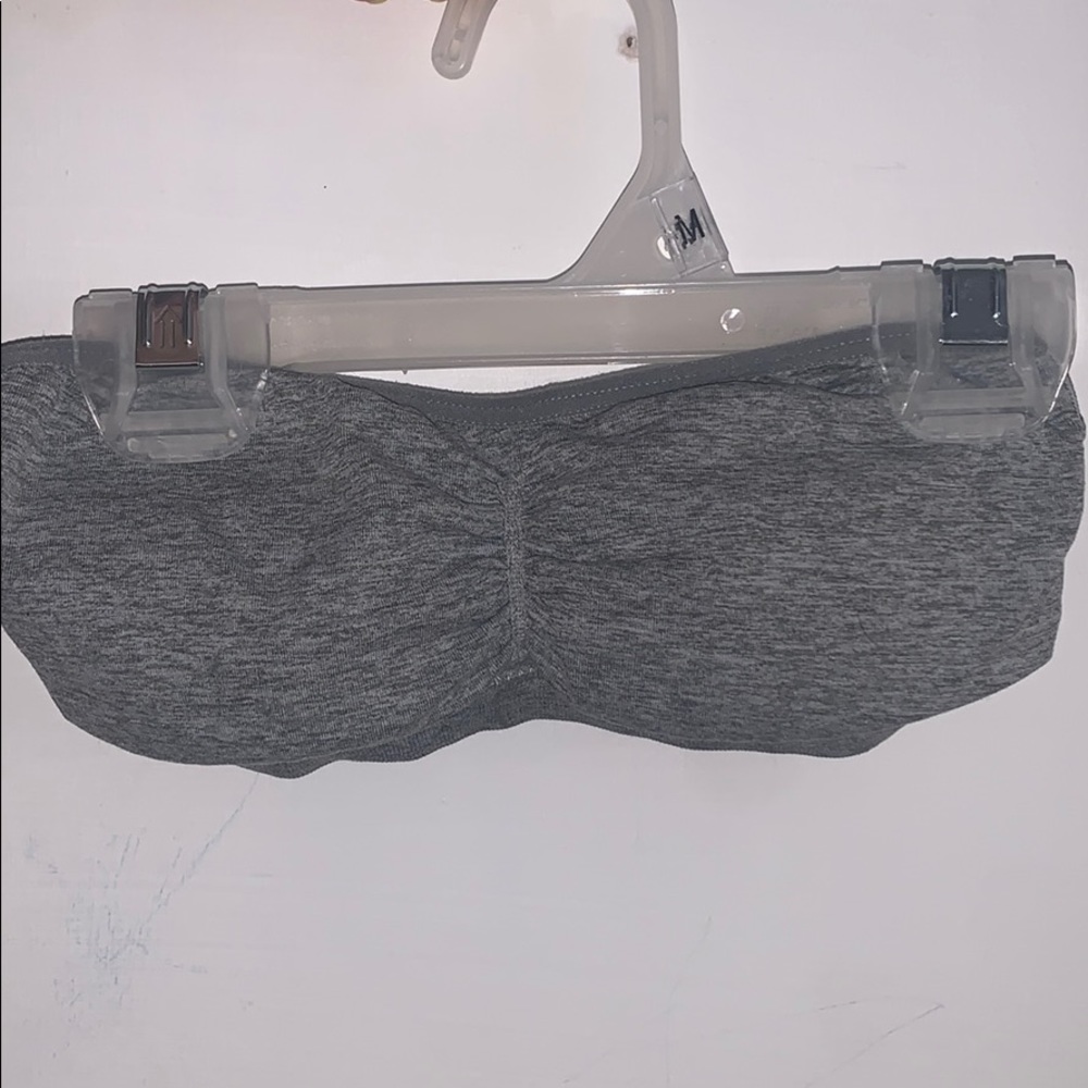 Grey Bandeau Bra